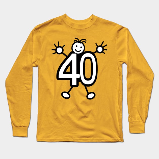 Cute 40 Year Old Long Sleeve T-Shirt by Michelle Le Grand